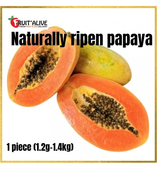 NATURALLY RIPEN (SMOKE FREE) PAPAYA MALAYSIA (1.1KG1.3KG)